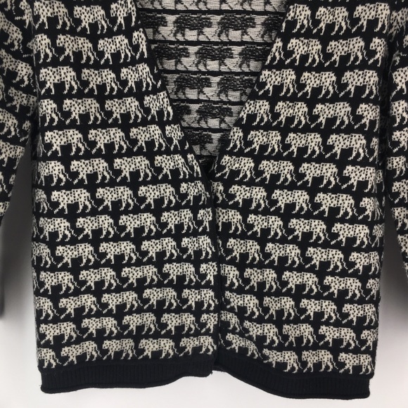 RACHEL ROY Lion Print Cardigan Size Medium - Picture 6 of 8